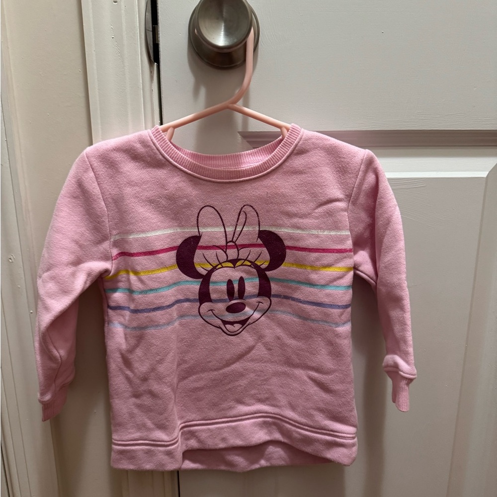 Disney Pink Minnie Mouse Kids Sweatshirt 18M